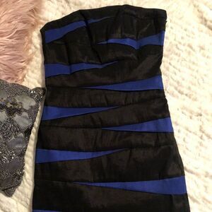 XXS Black and Blue stripped Le Chateau Dress